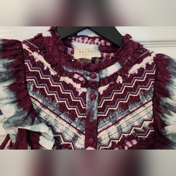 Sezane Elena Blouse in Tie - Picture 3 of 5